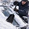 Car Ice Scraper Snow Shovel with Extendable Handle, for SUV Scratch Free Remover Truck Windshield, Scratch-Free Large Pivot Head Removal Tool
