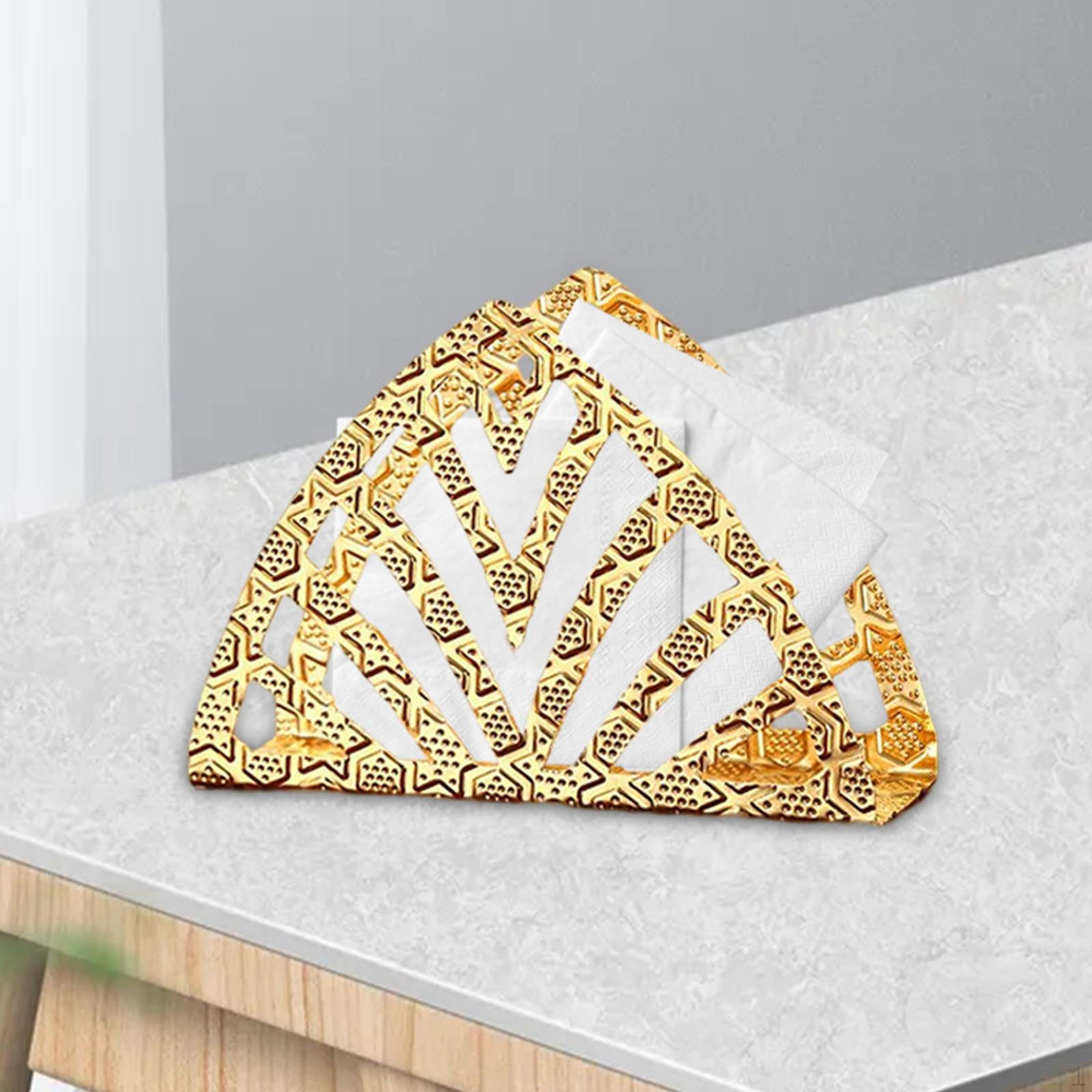 

Держатель для салфеток, Настольный органайзер, Роскошный отдельно стоящий полый диспенсер для салфеток, для декора, кафе, подарок Triangle