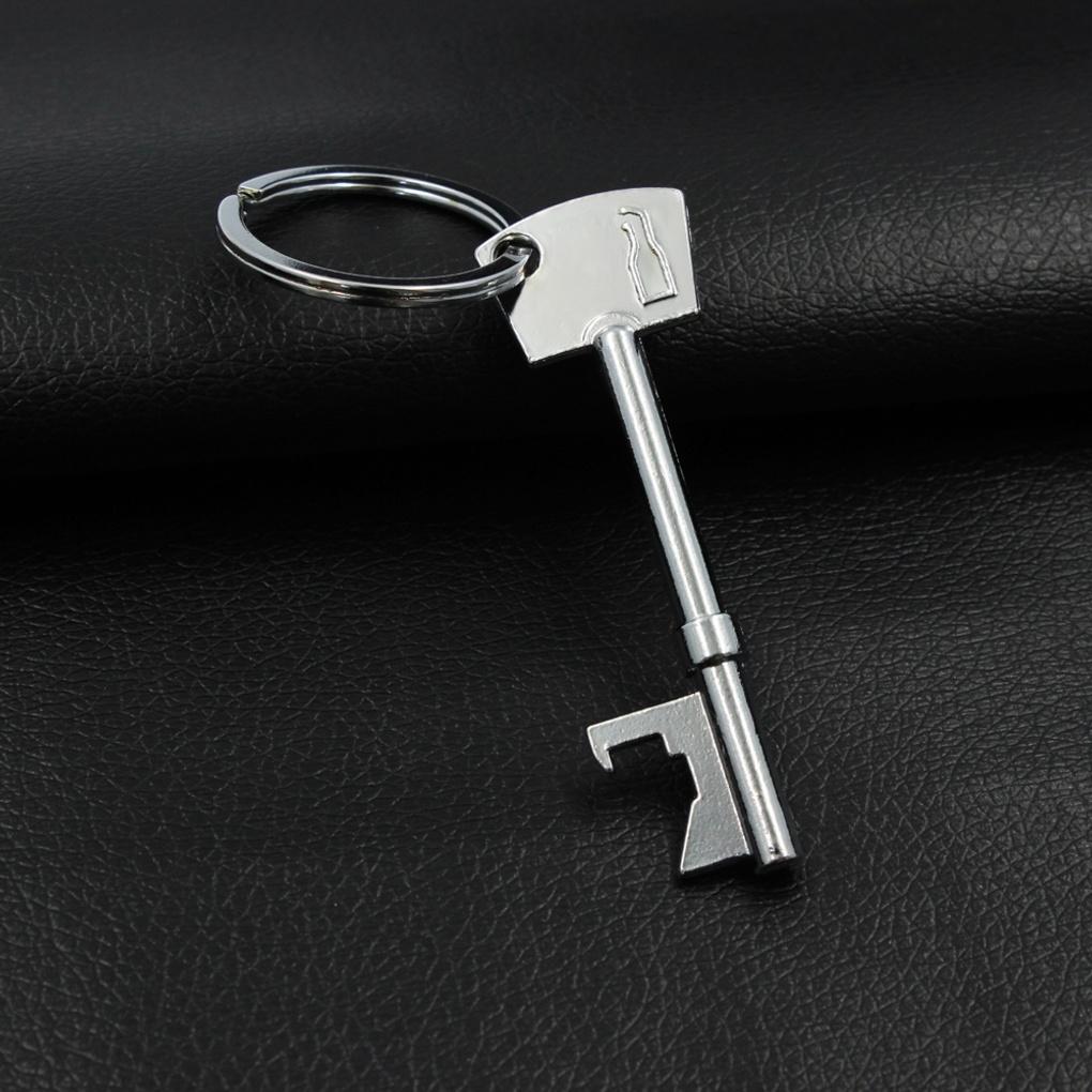 Metal keychain opener function car key holder