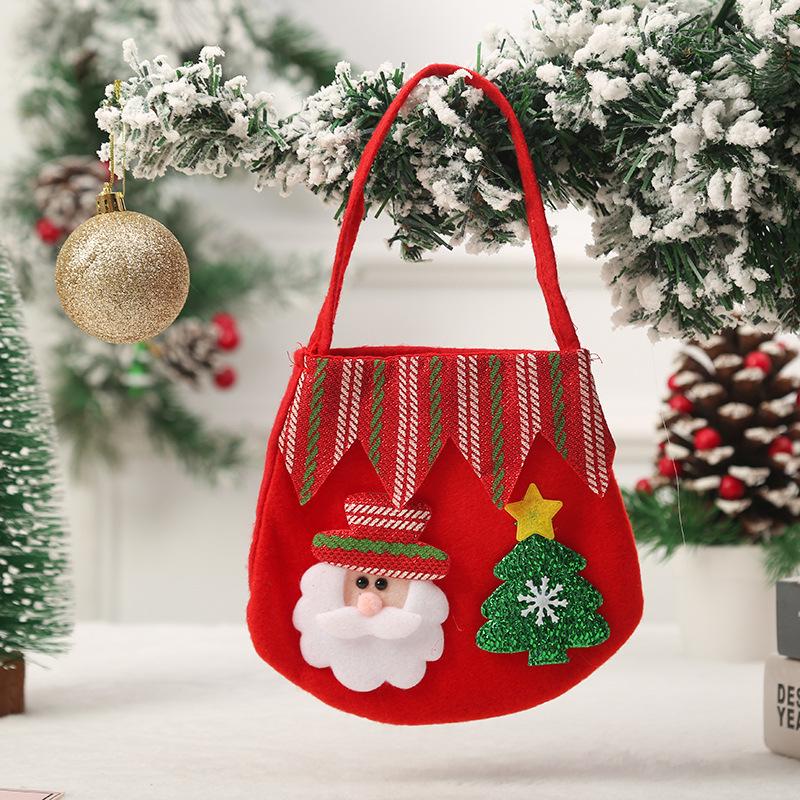 Christmas English Apple Bag Santa Claus Children's Gift Bag Candy Bag Christmas Gift Christmas Bag Bundle Handmade