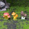 (Set of 6) Resin Mushroom Sculptures Unique Mushroom Models Variety Resin Crafts Delightful Decorations for Home Office