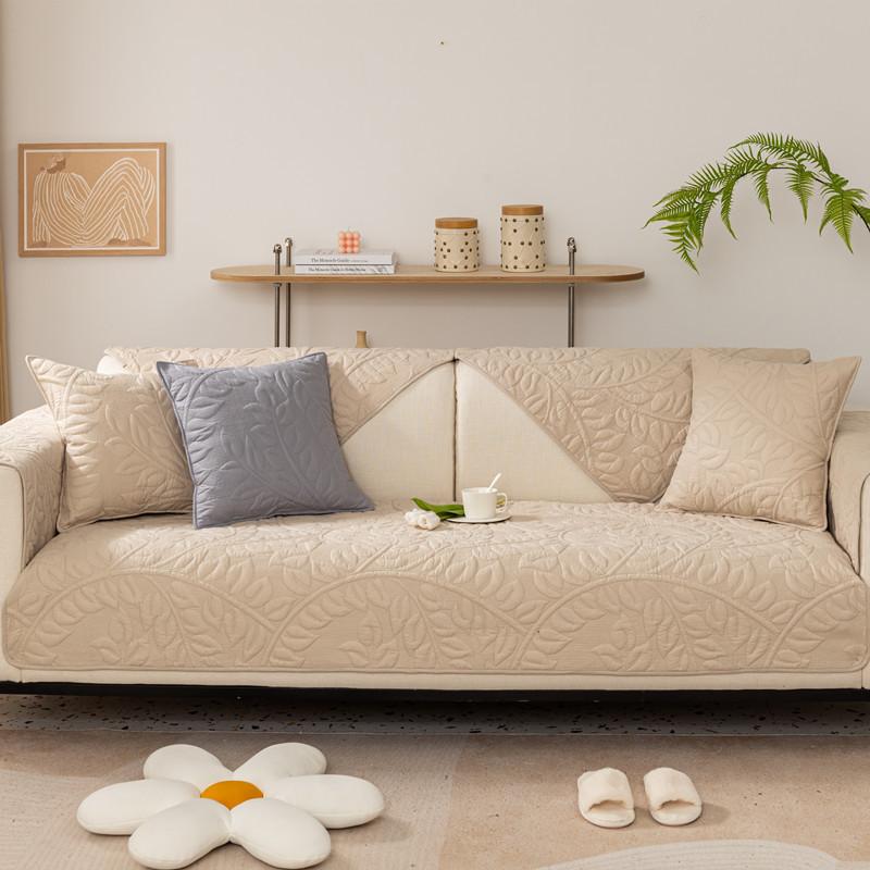 

Четыре сезона Универсальная однотонная хлопковая вышитая диванная подушка Nordic Simple Нескользящая однотонная диванная подушка Полотенце 70*70