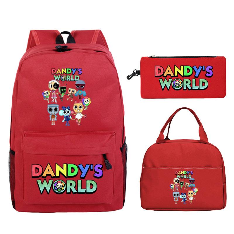 Dandy's world cartoon print fashion children's schoolbag set cross-border leisure student backpack three-piece set