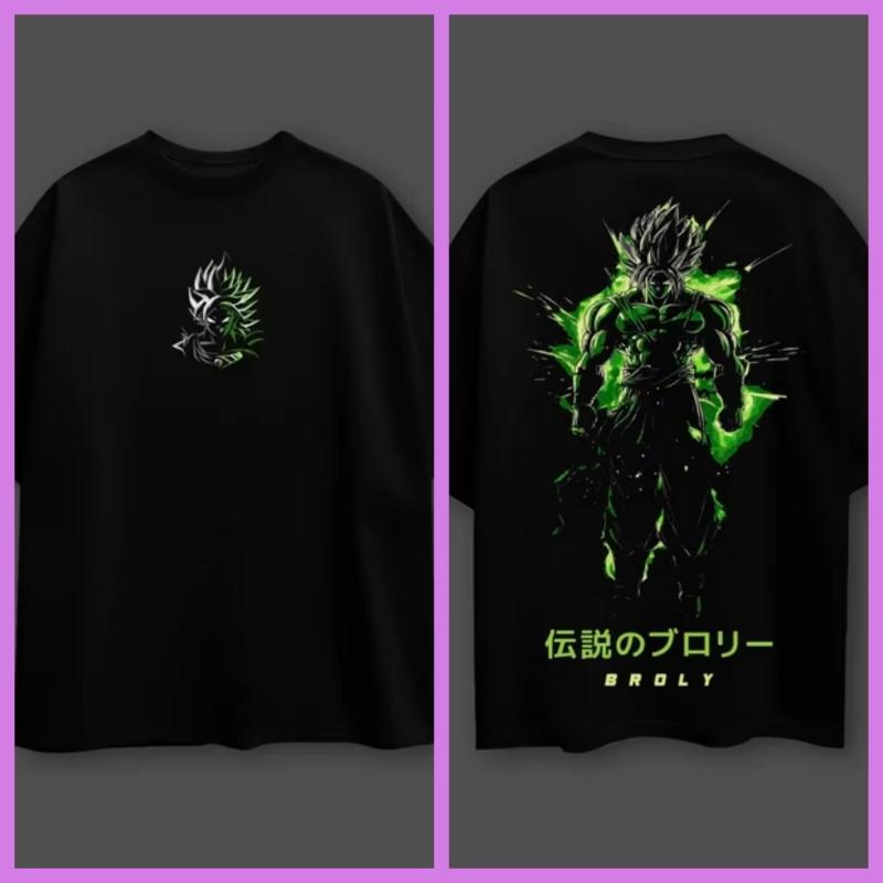 

Аниме Dragon Ball Броли Свободная хлопковая футболка Мужская и женская Дышащая Высокое качество Y2K С коротким рукавом Летние футболки Унисекс S