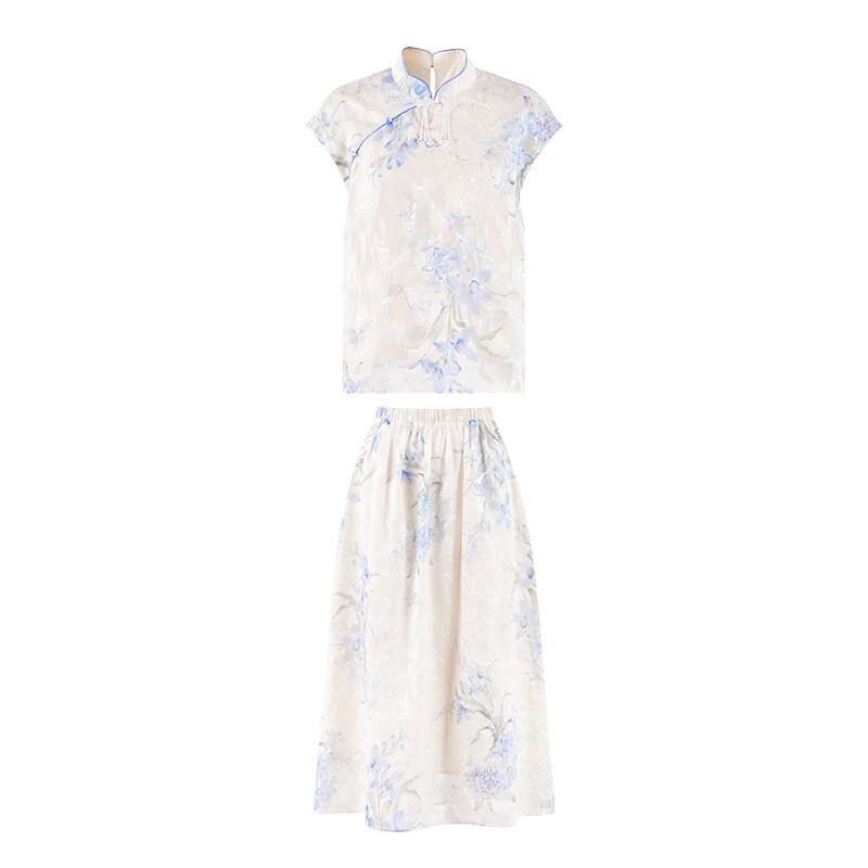 Women's Ombre Floral Print Sleeveless Two-Piece Set