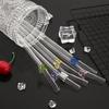 8 Stück Glasstrohhalme mit Schmetterlingsdesign und Bürste 200*8mm Wiederverwendbares Trinkhalm-Set Milchshakes Cocktail Kaffee-Strohhalme Haushalts-Bar-Zubehör