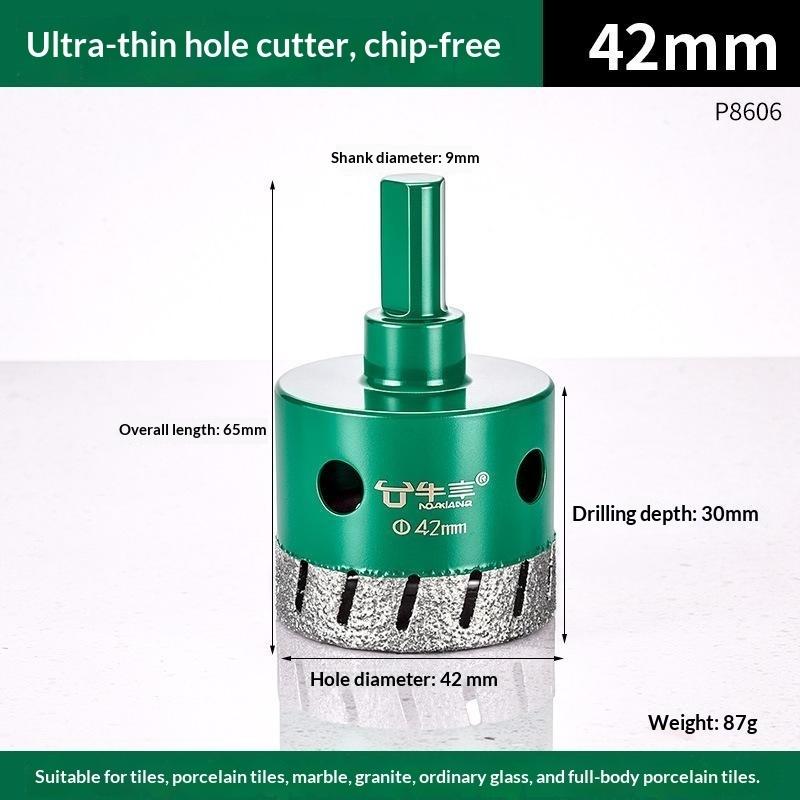 1Pcs 45 Steel Material Quick Drilling Dry Drill Hole Opener Special Tile Hole Saw Thickened Body Brazed Tip Ceramic Drill Bit