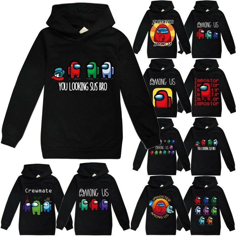Game Kids Impostor Hoodie Boys Girls Hooded Sweatshirt Jumper Tops