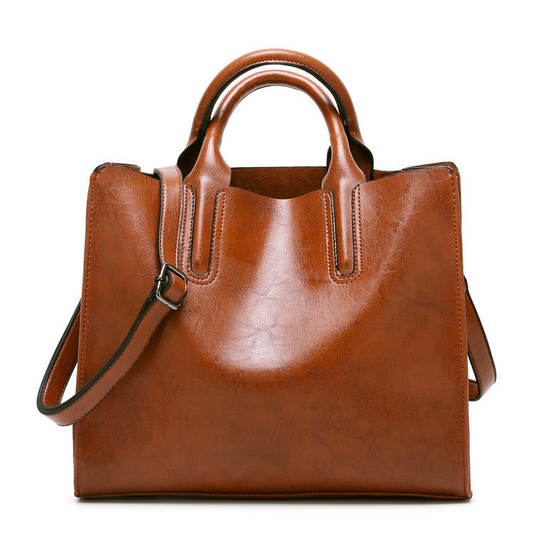 Sac Fourre-tout En Cuir Végétalien Grande Capacité - Poignée Dessus Et Bandoulière - Tendance Pour Femme, Plusieurs Tailles Et Couleurs