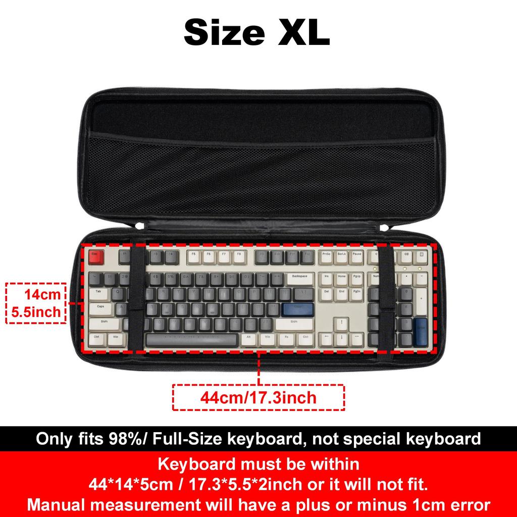 Portable EVA Hard Shell Keyboard Storage Bag Large Capacity Thickened Waterproof Protective Case For Mechanical Gaming Keyboard
