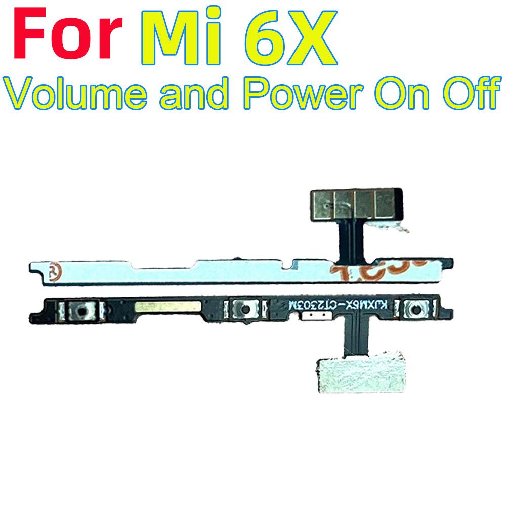 Power ON OFF Mute Switch Control Key Volume Button Flex Cable for Xiaomi Mi 6X Power On Off Volume Power Volume