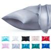 2pcs Luxury Satin Envelope Pillowcase  Solid Color, Silk Like High-End Nighttime Hair Protection, Woven Fabric, Active Printing