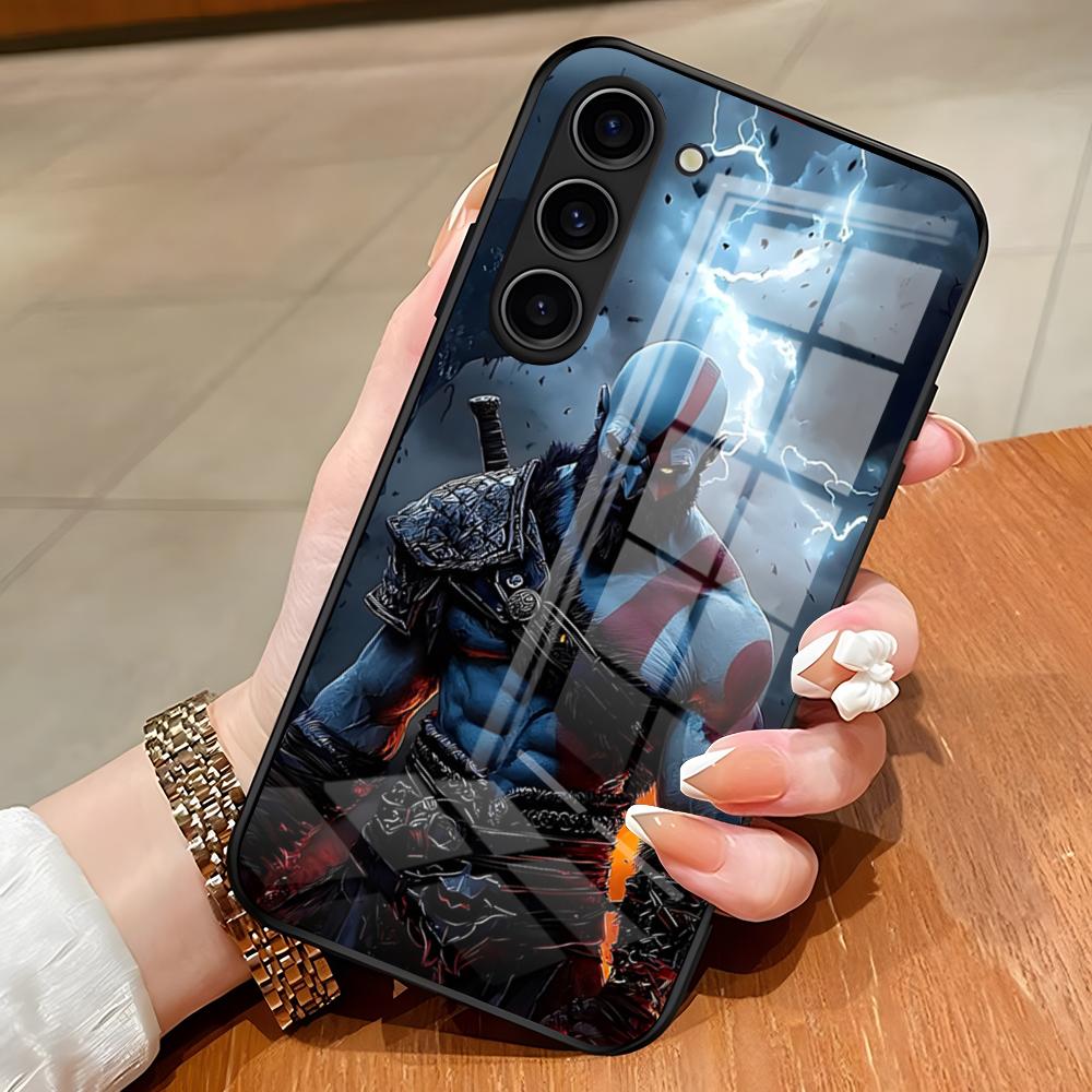 War God Kratos Phone Case For Samsung S26 S25 Edge Ultra S23 S22 S21 S20 Ultra Plus S24 Fe A54 A53 A25 Glass Cover