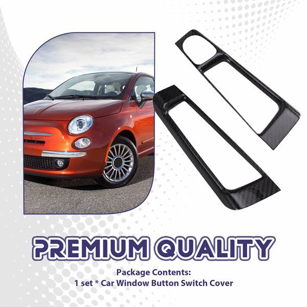 Kohlefaser-Fensterheberschalter-Panel für LHD Fiat 500 Abarth 595