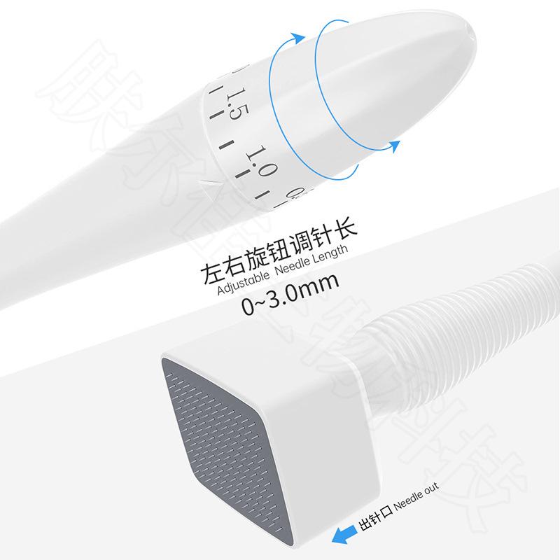 Adjustable Microneedle Roller for Beauty & Hair Growth - DRS140A Stamp, Local Hydration, Needle Length Customization, Hair Regrowth - Model 120A