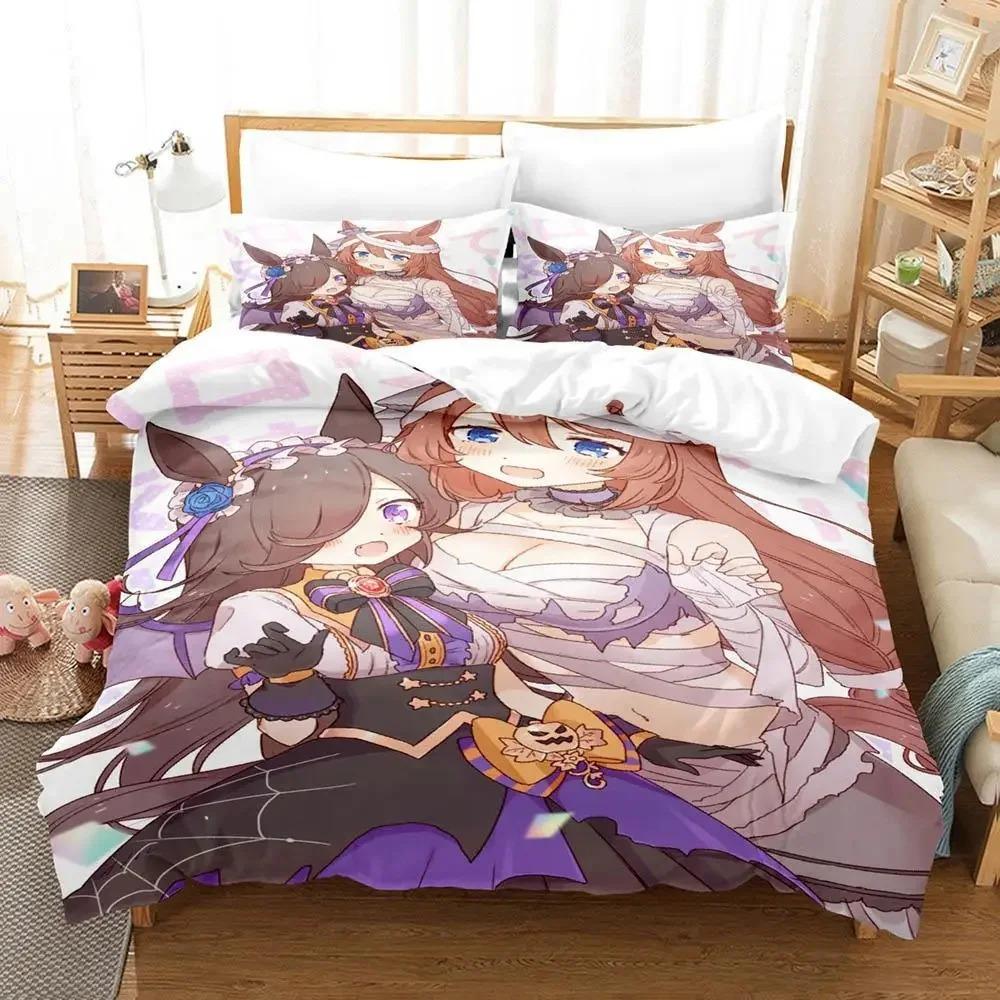 Set Biancheria da Letto Anime Mummy Girls per Bambini Bambine Twin Queen Size Copripiumino Federa Letto Bambini Adulti Moda Tessile per la Casaextile