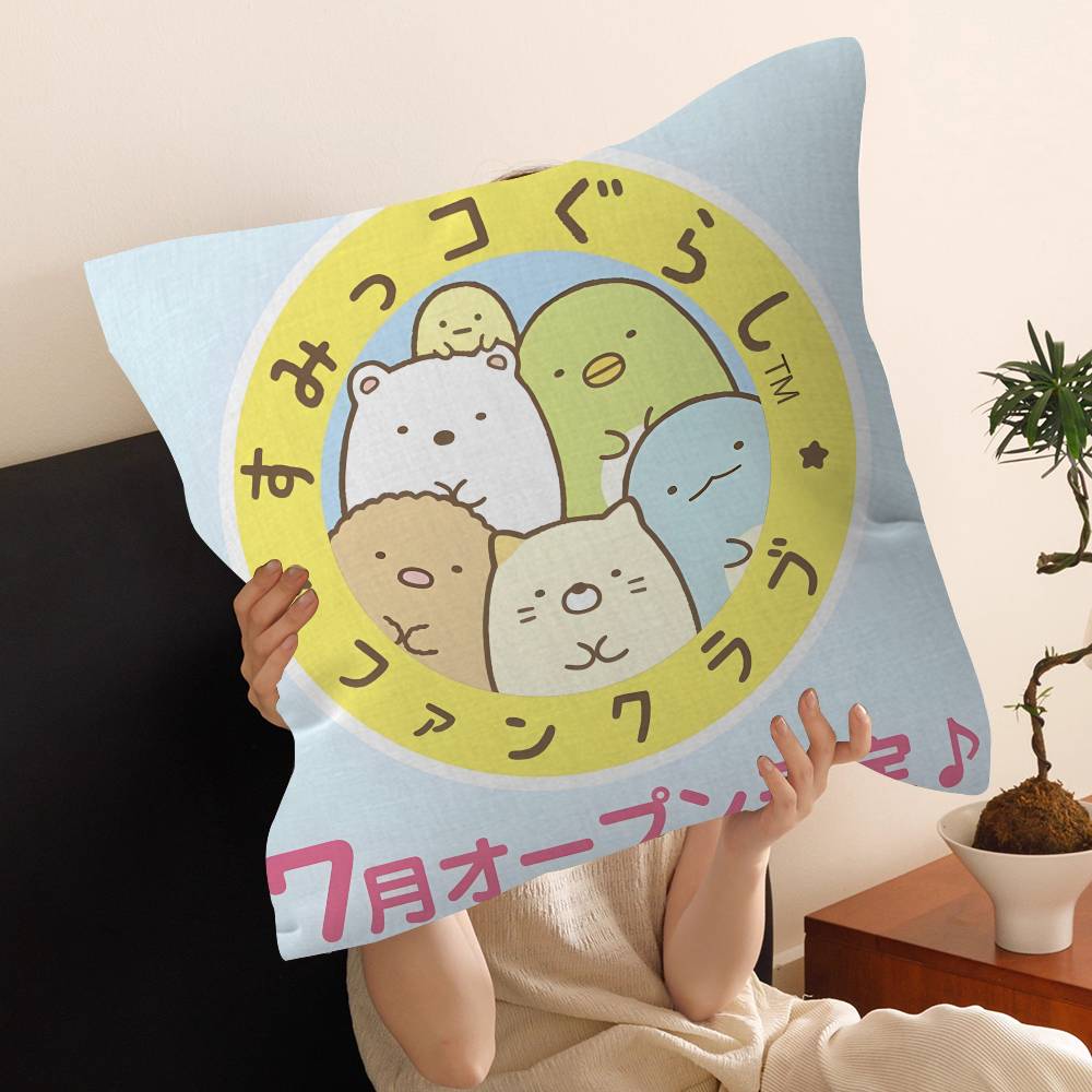 Japan S-Sumikkogurashi Cute Cushion Cover Pillow Cover Decor Pillowcase Printed Cushion Case for Couch