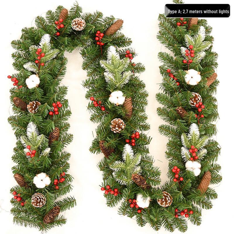 2.7m Christmas Garland for Decoration - Tree, Wreath, Wall, Door Hanging, Hotel, Shopping Mall Display
