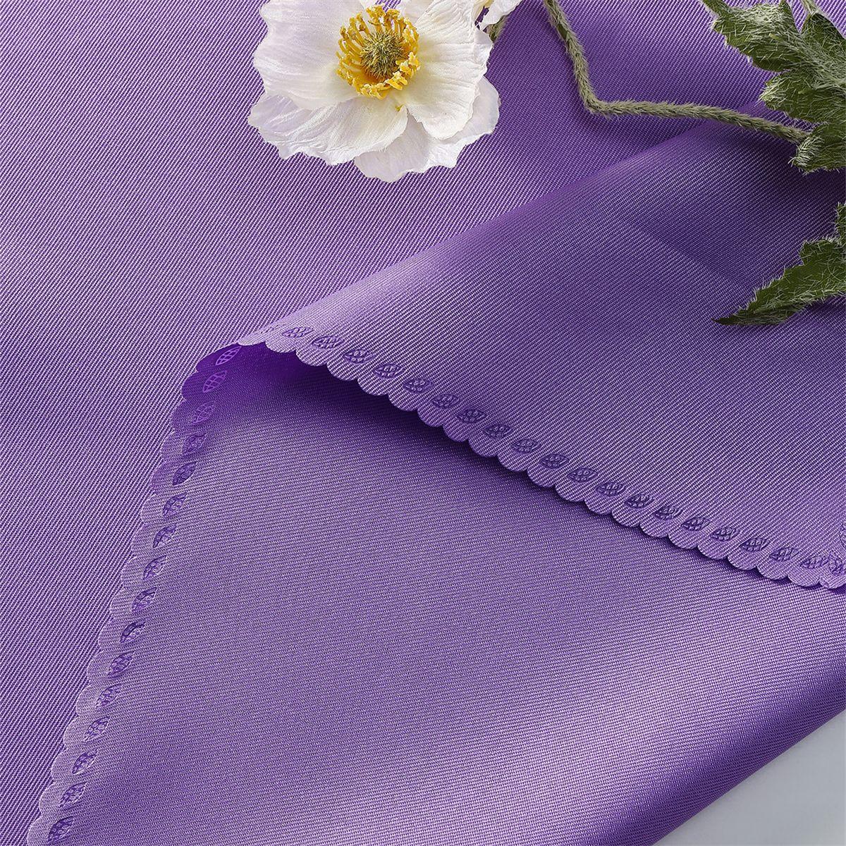 

Set of 6 Cloth Napkins 48x48cm Washable Polyester Luxury Dinner Soft Damask Cocktails Premium Quality Fabric Fancy Table Napkins фіолетовий