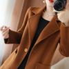 Temperament wool double-sided woolen wool coat women's short buckle winter small slim new coat women