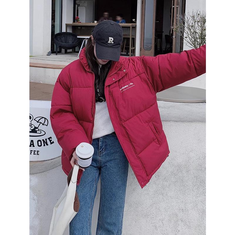 Women's Winter Thickened Cotton Jacket: Korean Style, Short, Loose, Warm White Coat