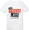 The Media Lies Anti Corporate Propaganda Fake S T Shirt White