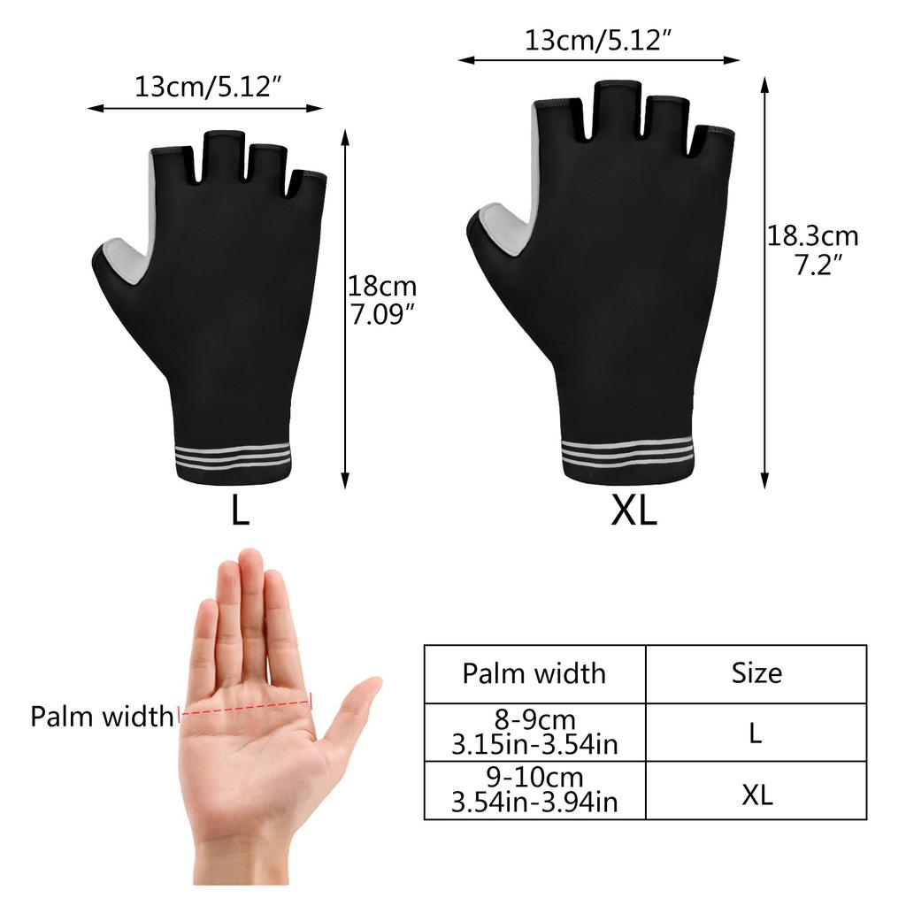 Half Finger Cycling Gloves Mounting Bike No-Slip Shock Absorbent Palms Grip Wicking Lightweight Nylon Compression Gloves