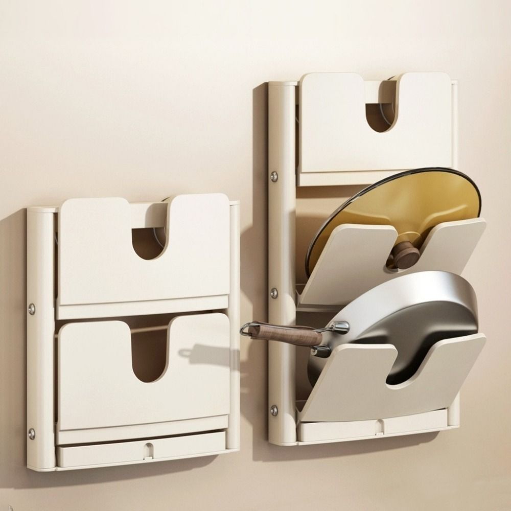 Mehrschichtiger Saugnapf Topfdeckelhalter Wandmontiert Rostfreier Schneidebretthalter Ohne Bohren Abnehmbarer Topfdeckelhalter Küche