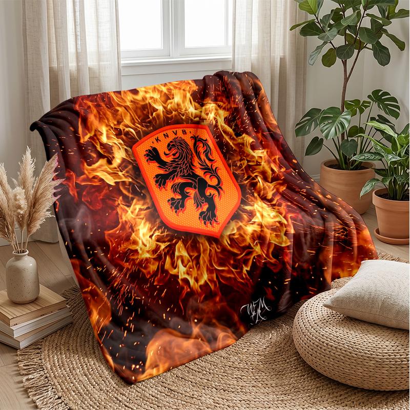 Coperta in Flanella Stampata Calda e Skin-Friendly Decorativa per Divano Letto Uso Quotidiano