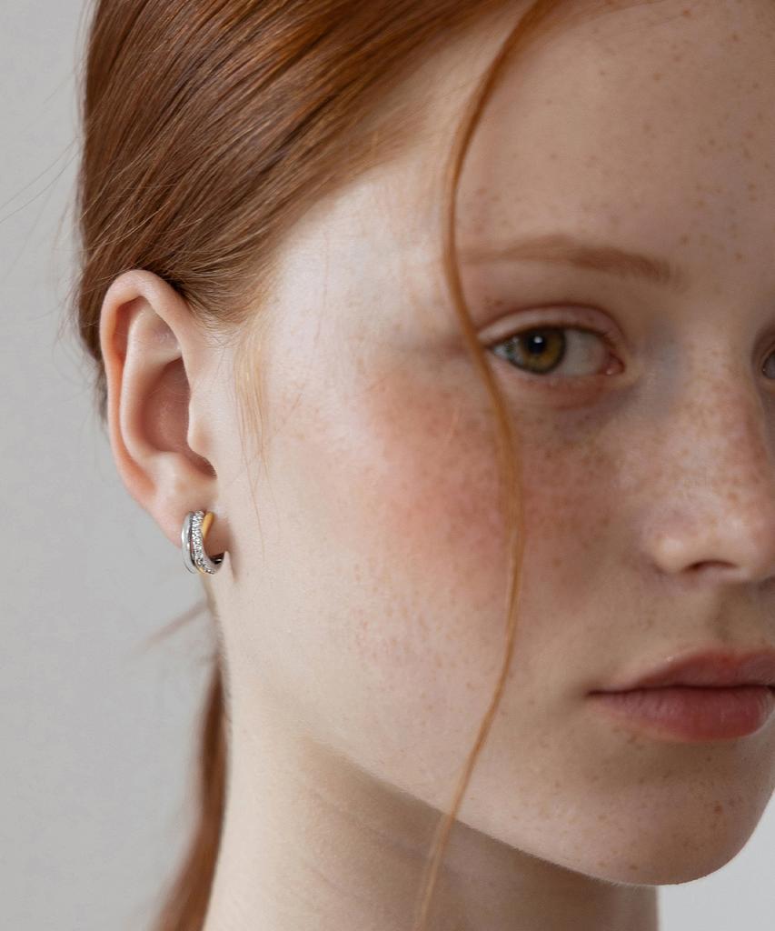 Tatiana Mixed Curve Hoop Earrings Ec3226