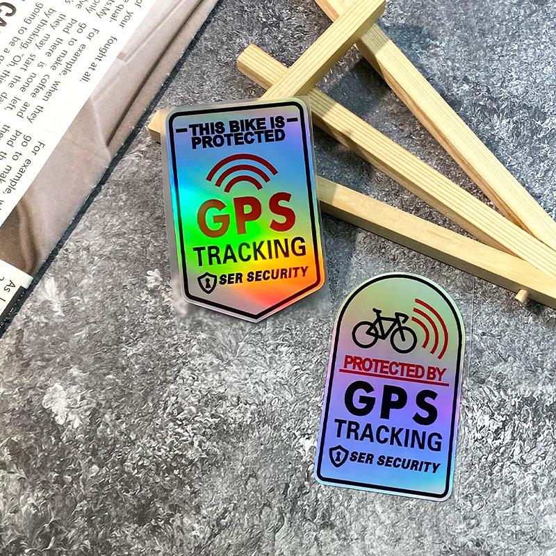 GPS-Tracking Reflektierender Laser-Aufkleber, Wasserdichte Vinyl-Sicherheitswarnung für Oberrohr am Rennradrahmen