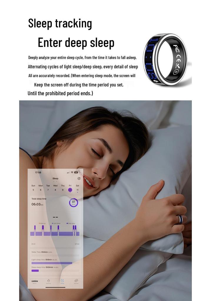 Cross-Border Smart Ring: Heart Rate, Blood Oxygen, Sleep Monitoring, Pedometer, Waterproof Photography Display