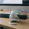 Licking Butt Cat Figurine Funny Resin Cat Statue Collectible Whimsical Kitty Ornament for Shelf Desk Decor Gift for Cat Lovers