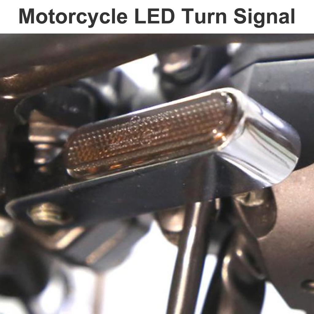 1 Pair Motorcycle LED Turn Signal Running Lights Retro Style Blinker Indicator Lamp Dual LED Light for ATV DC12V