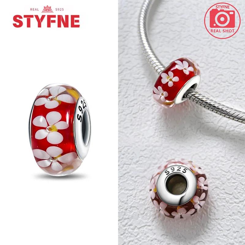 copper Colorful Flower Collection Murano Glass Bead Charms Luxury Charm Compatible With Authentic Bracelets Murano Glass Do It Yourself for Women Jewe