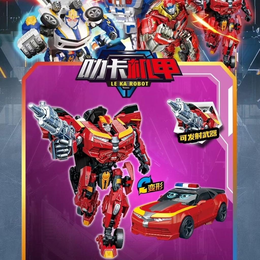 In Stock Transformation Robot Action Figure Model Toyblue Cop Trinity Suv Car Card Truck Mech Model  Birthday Toys Gifts