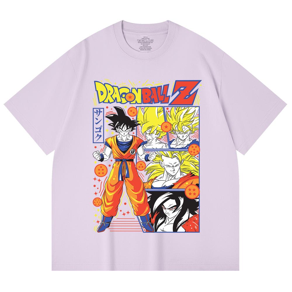 230 Gsm 100% Cotton Dragon Ball V56 Goku Print Unisex Heavy Cotton T Shirt