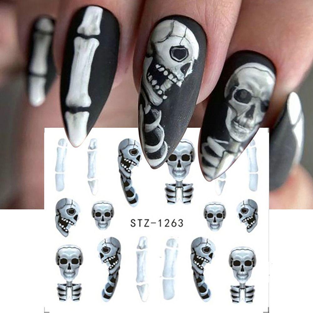

Павутина DIY наклейки для нігтів Хелловін Череп Декор для нігтів Жіноча краса STZ-1263