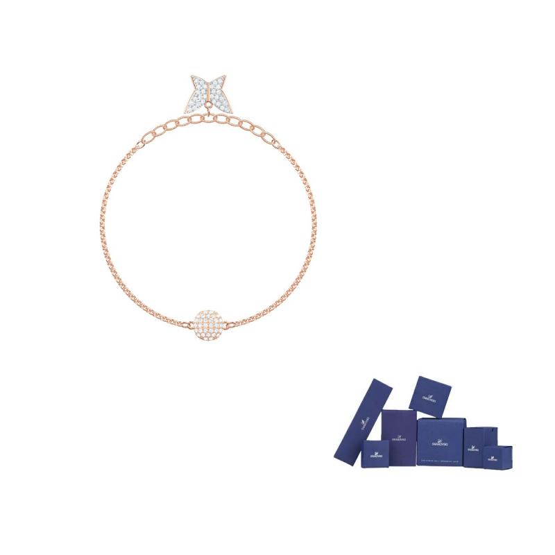 Swarovski Faux Crystal Bracelets Womens M-Original brand box (color random) розового золота
