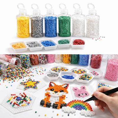 Art Supplies 2.6mm Beads DIY Refill Pack Portable Transparent Bead Refill Pack Creative Giant Capacity Material Kit Kids Crafts