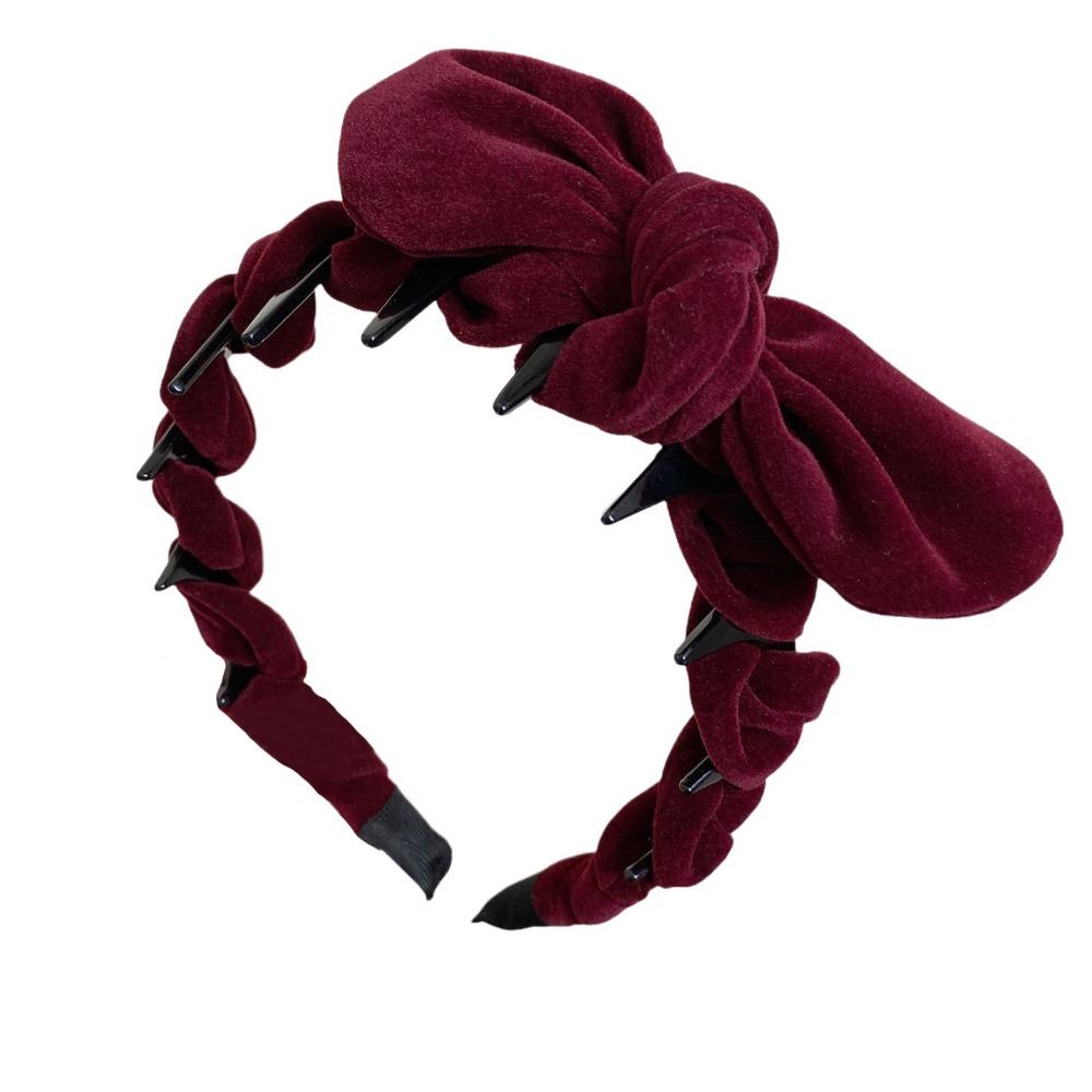 Velvet Hair Accessories Solid Color Hair Bands Autumn Fascinator  Women Girls
