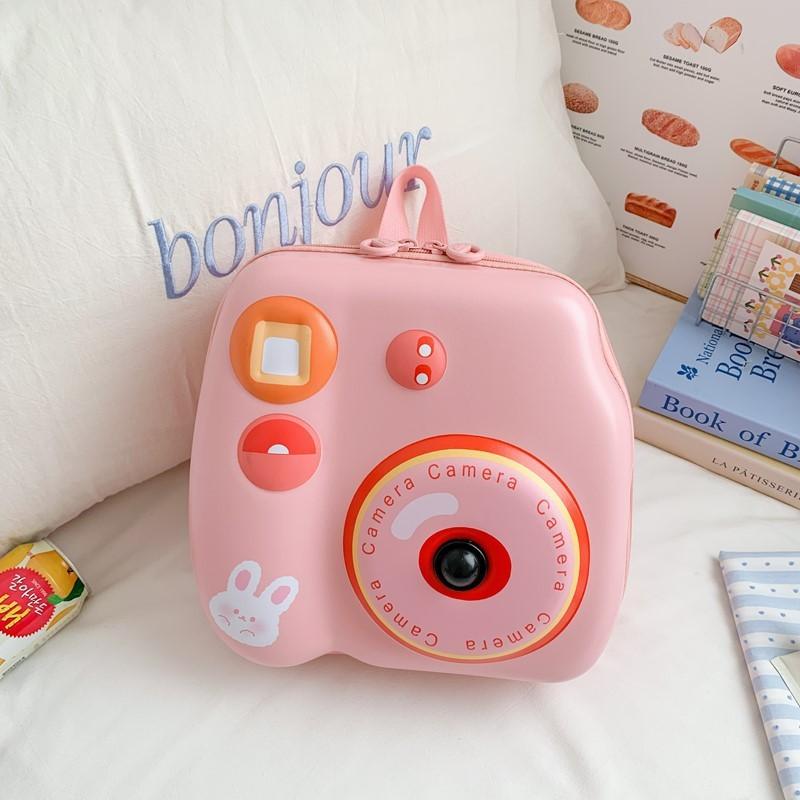 

Школьный рюкзак Eva Kids с 3D-дизайном в виде камеры для малышей и дошкольников розовый