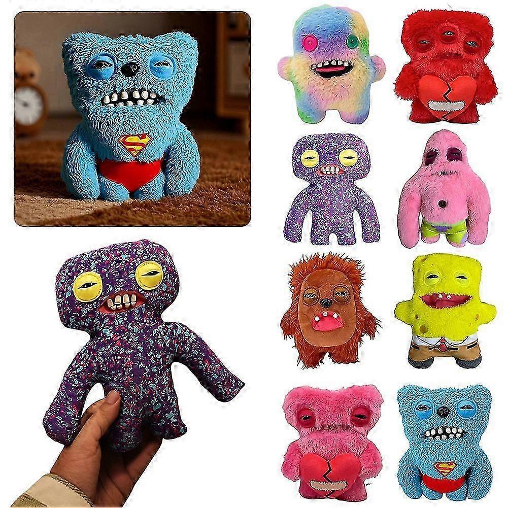 25-26 Fuggler Zahn Hässliches Monster Plüschtier Niedlich Gruselig Plüschtier Lustig Einzigartig Stoffpuppe Geschenk für Kinder & Sammler