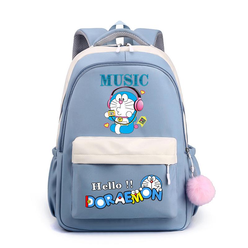 New Animation Peripheral Doraemon School Bag Backpack Cartoon Backpack Large Capacity Student School Bag Stationery