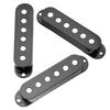 Musiclily Pro Strat Pickup Cover Set for ST Single PU Electric Guitar, Black (Set of 3)