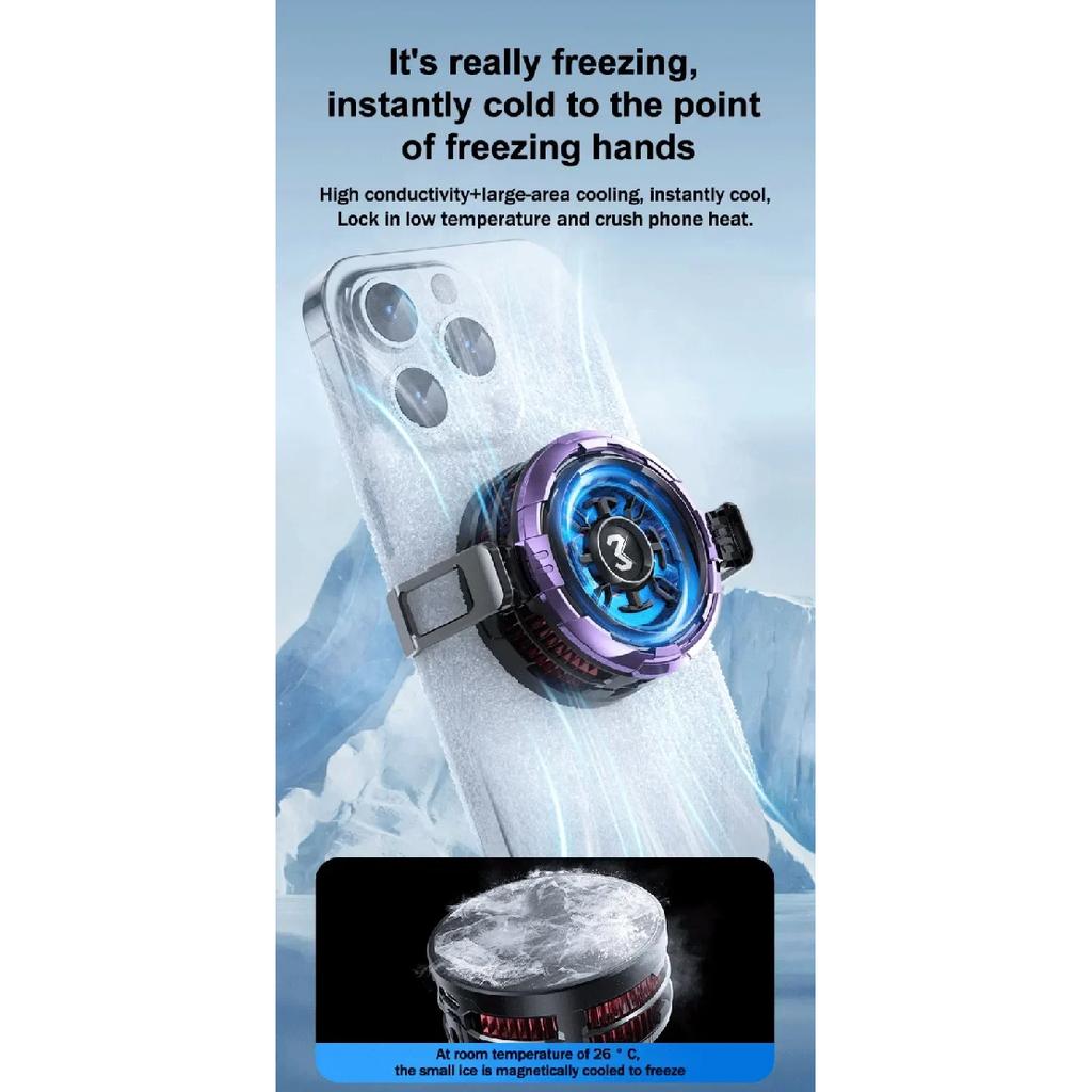 MEMO NEW CX08-AI Mobile Phone Frozen PUBG Game Cooler Semiconductor Magnetic Backclip Cooling Radiator for IOS Android Universal