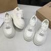 Premium Sense Versatile Thick-soled Round Head White Shoes Women's Popular Board Shoes 2025 Super Hot New Spring and Autumn Casual Sports Shoes
