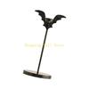 KX4B Metal Halloween Bat Stand Rustproof Iron Decorative Holders For Themed Parties Home Haunting Accent