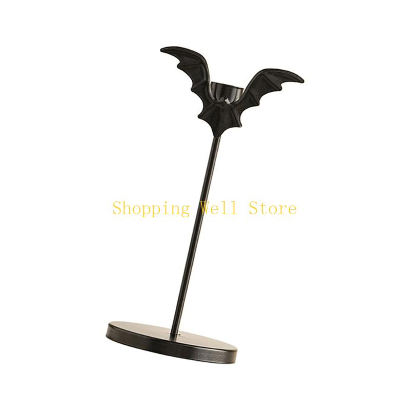 KX4B Metal Halloween Bat Stand Rustproof Iron Decorative Holders For Themed Parties Home Haunting Accent