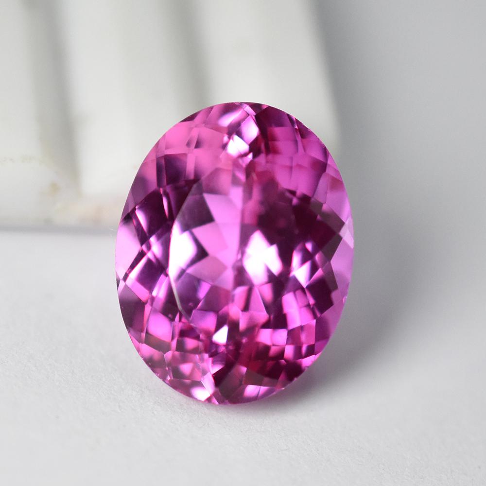

GORGEOUS Pink Sapphire NATURAL Certified 17 Ct Oval Cut Loose Gemstone For Her 17.4 mm Approx. рожевий